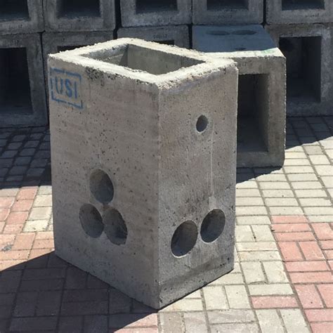 electrical box concrete block|underground hand hole electrical box.